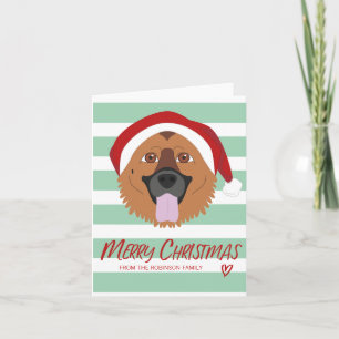 Cartão German Shepherd Dog Merry Christmas Holiday