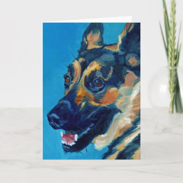 Cartão German Shepherd Dog Portrait Greeting Card