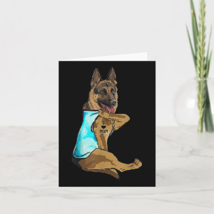 Cartão German shepherd Eu Amo A Mãe Tatuar Dia de as mães