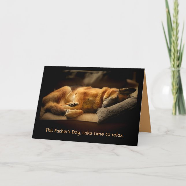 Cartão German Shepherd Father's Day Card (Frente)