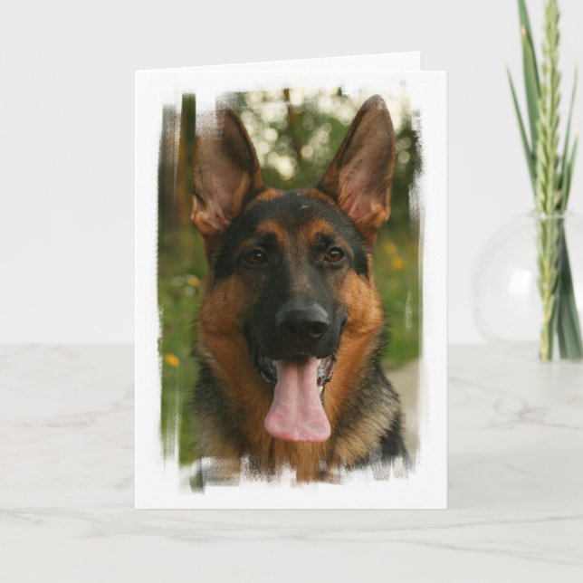 Cartão German Shepherd Greeting Card (Frente)