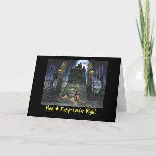 Cartão German Shepherd Halloween Greeting Card