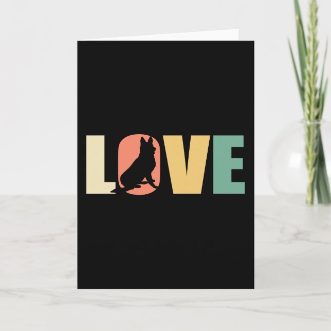 Cartão German shepherd Love (Frente)