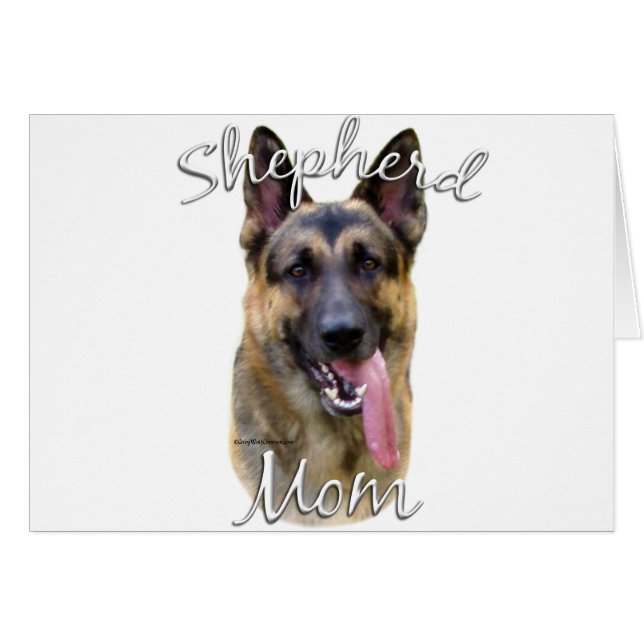 Cartão German shepherd Mãe 2 (Frente Horizontal)