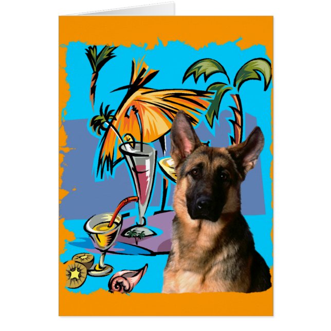 Cartão German shepherd PartyTime (Frente)