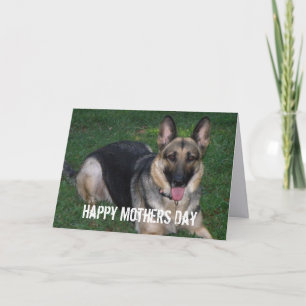 Cartão German shepherd: Placa de Dia de as mães
