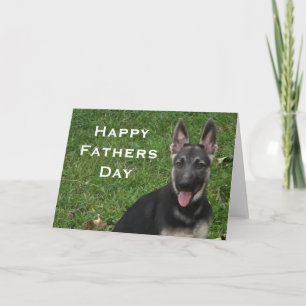 Cartão German shepherd: Placa de Dia de os pais