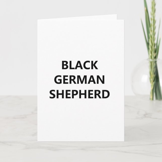 Cartão german shepherd preto (Frente)