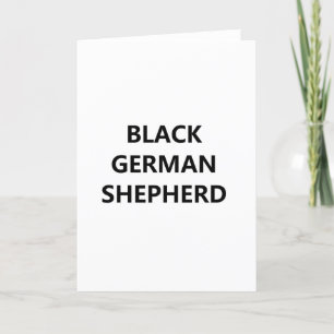 Cartão german shepherd preto