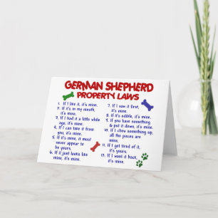 Cartão GERMAN SHEPHERD Property Laws 2