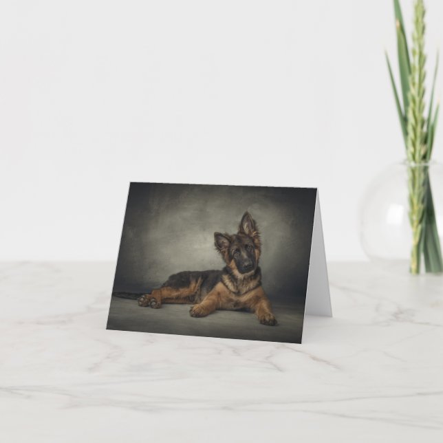 Cartão German shepherd puppy card (Frente)