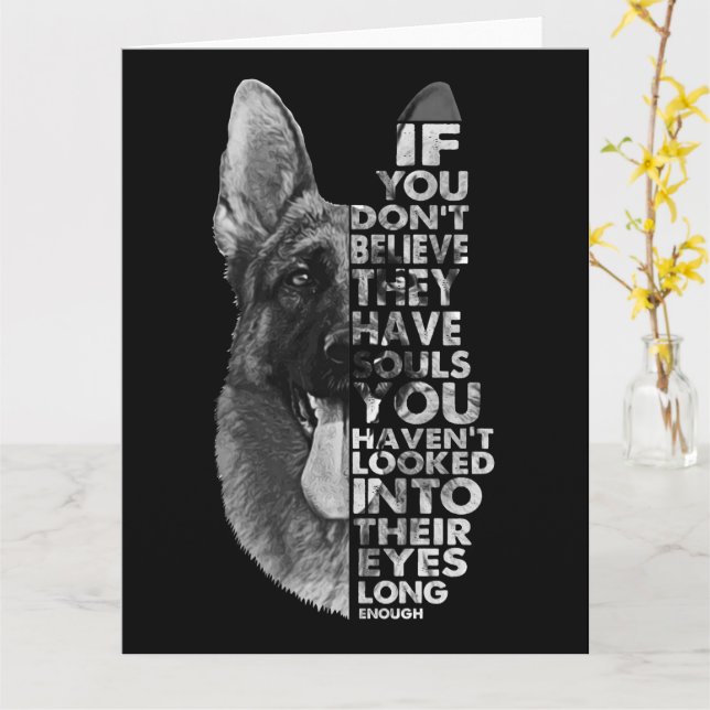 Cartão German shepherd que você não acredita que eles têm (Flor Amarela)