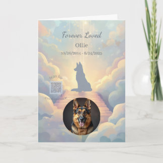 Cartão German Shepherd Rainbow Bridge Sympathy Card
