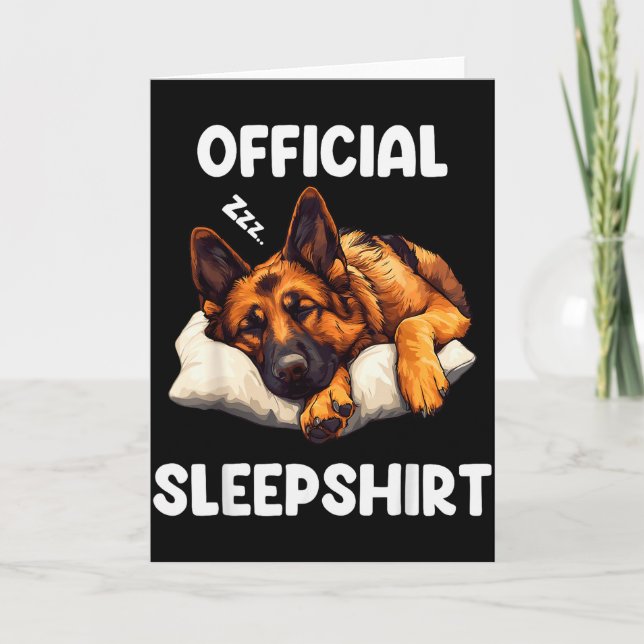 Cartão German Shepherd Sleepshirt Dog Lover Pajamas  (Frente)