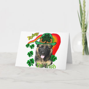 Cartão German Shepherd St Patricks Day