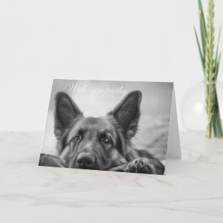 Cartão german shepherd with sympathy card