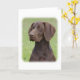Cartão German Shorthaired Pointer AA004D-019 (Yellow Flower)