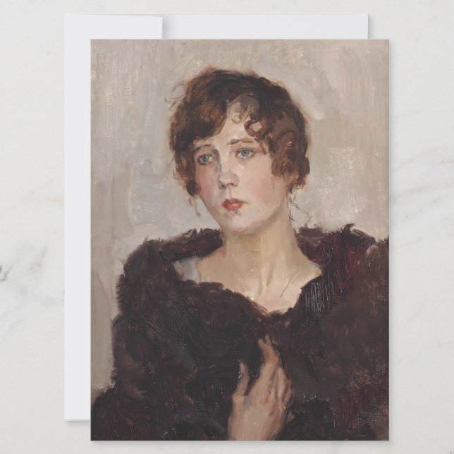 Cartão Gertie in a fur Casaco (por israelenses) (Frente)