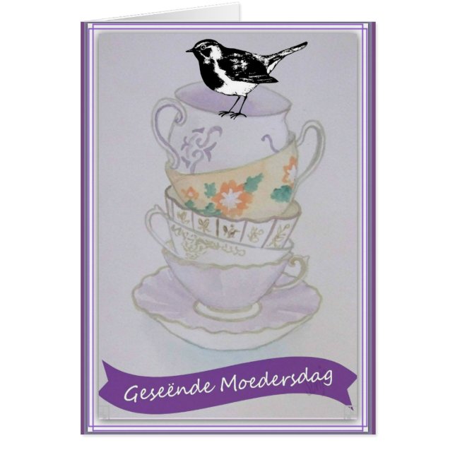 Cartão Geseende Moedersdag (Frente)