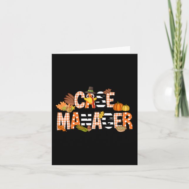 Cartão Gestor de casos agradecidos Gestão de casos de Açã (Frente)