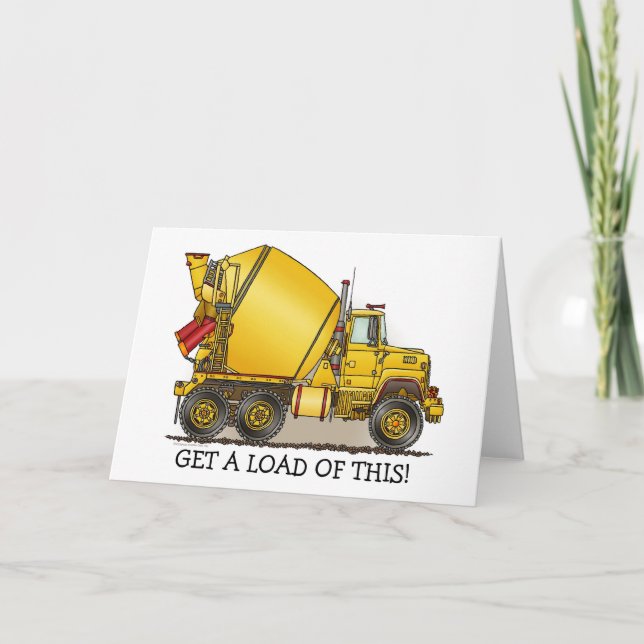 Cartão Get A Load Of This Concrete Truck Note Card (Frente)