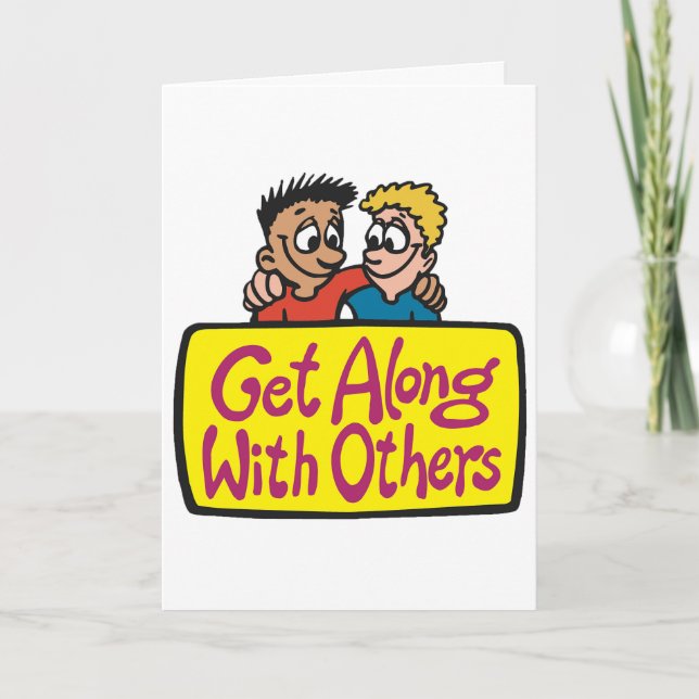 Cartão Get Along With Others Friends Kindness and Unity (Frente)