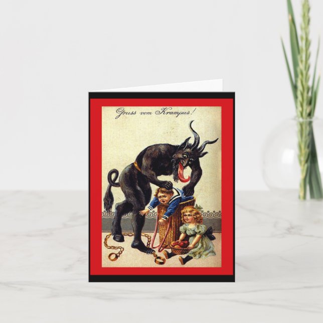 Cartão Get In The Bag Kids Vintage Krampus  (Frente)