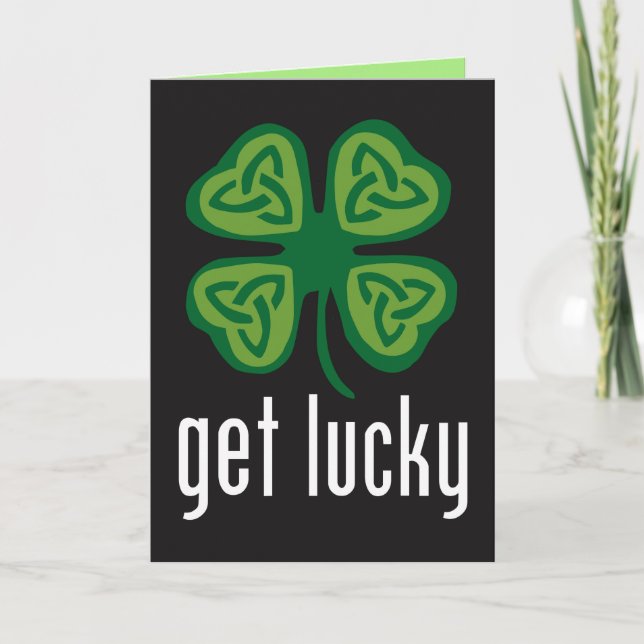 Cartão Get Lucky - Custom St. Patrick's Day (Frente)