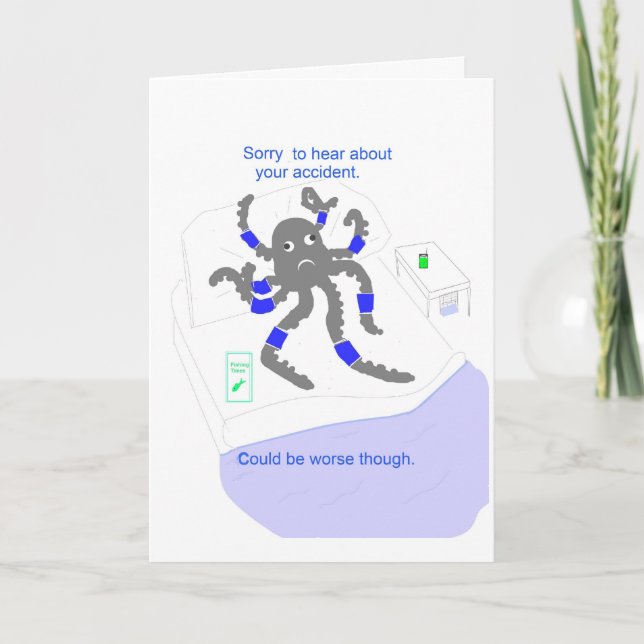 Cartão Get well after accident (Frente)