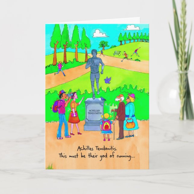 Cartão Get Well Card for Runner - Achilles Tendonitis (Frente)