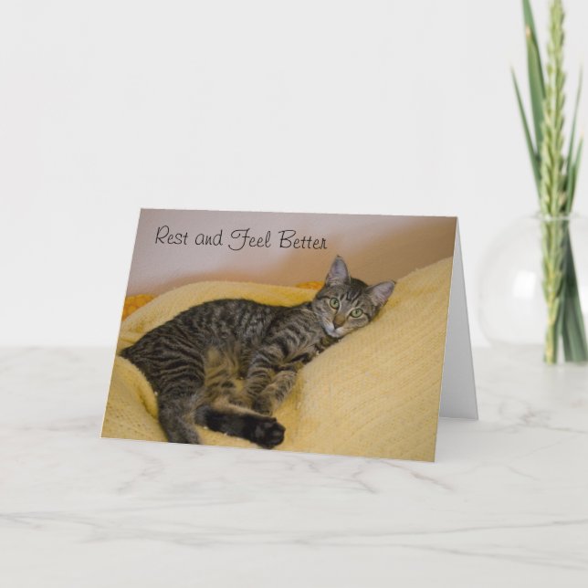 Cartão Get Well Cat Card 2 (Frente)