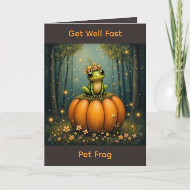 Cartão Get Well Fast Pet Frog (Frente)