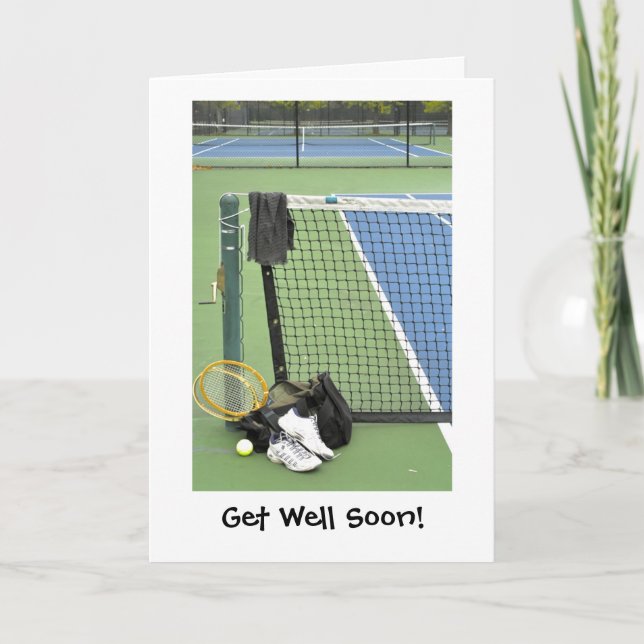 Cartão Get well for tennis player (Frente)