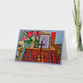 Cartão Get Well Greeting Card with Candles all aglow
