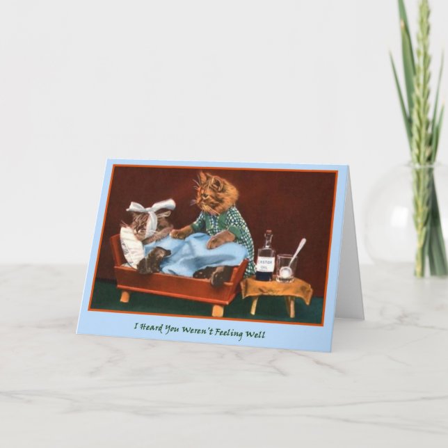 Cartão Get Well Kitty (Frente)