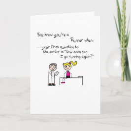 Cartão Get Well Runner's Card