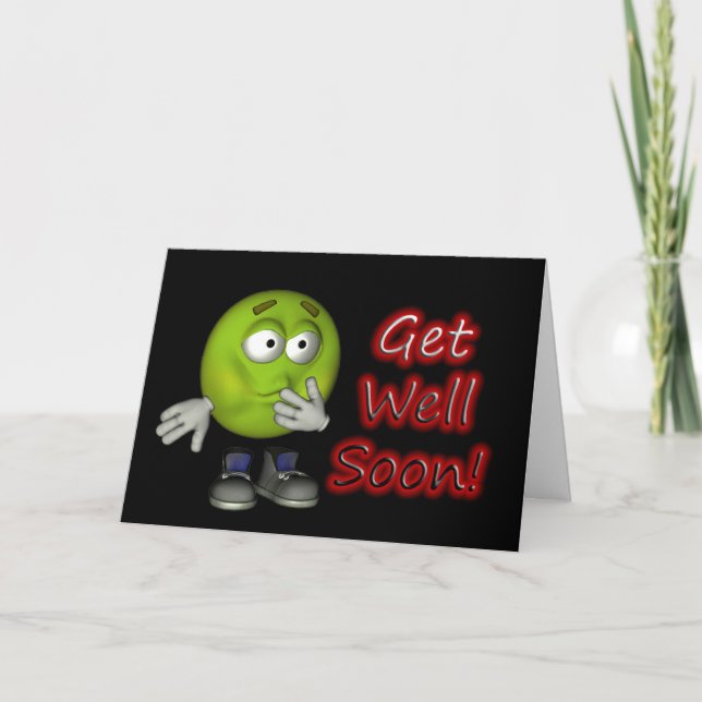 Cartão Get Well Soon Card with (Frente)