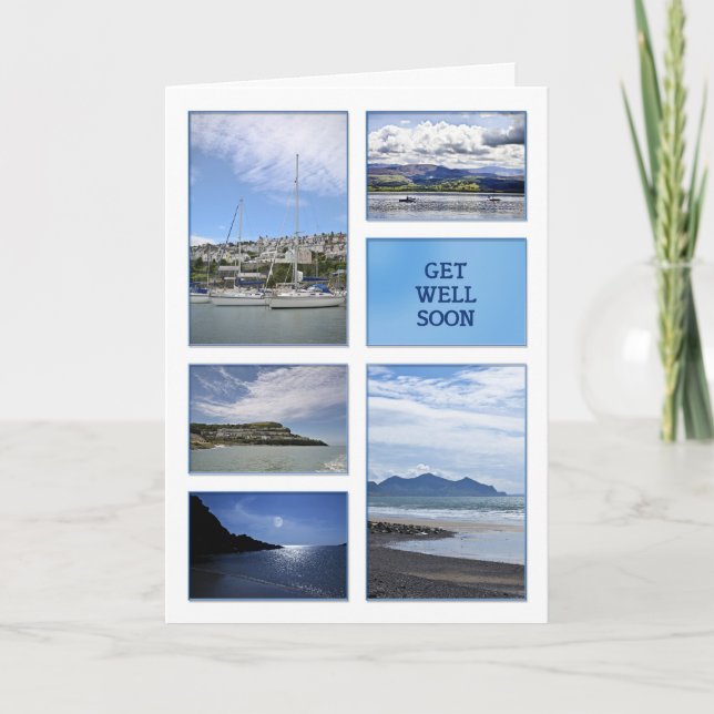 Cartão Get well soon card with sea scenes (Frente)