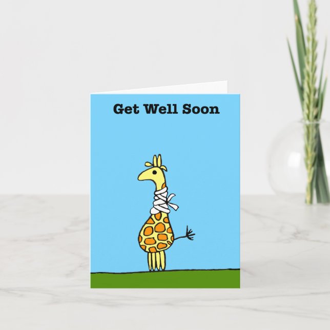 Cartão Get Well Soon Giraffe Card (Frente)