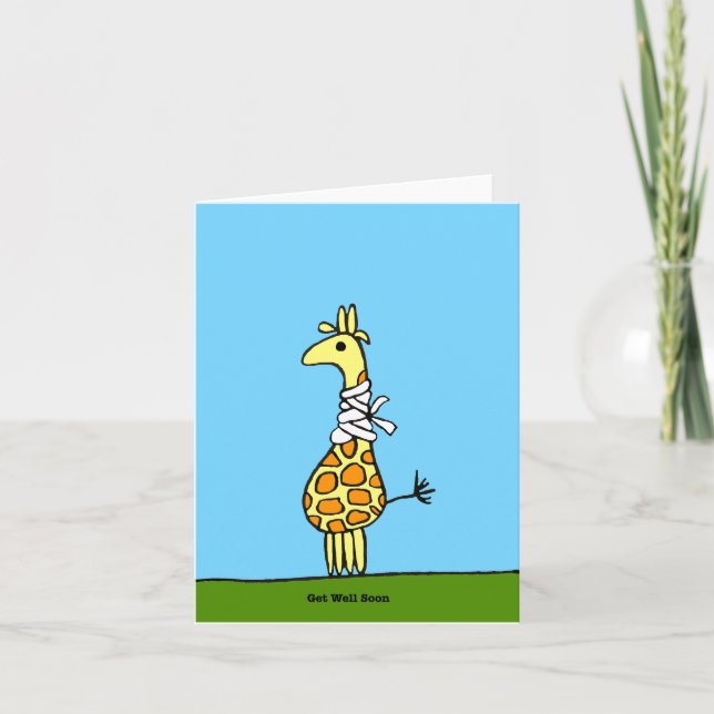 Cartão Get Well Soon Giraffe Card (Frente)
