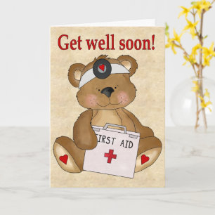 Cartão Get well soon greeting cards Personalize it!
