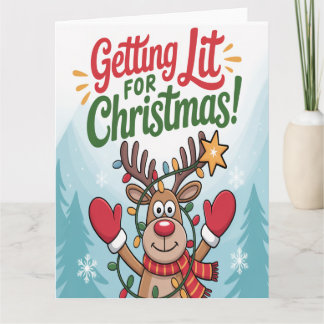 Cartão Getting Lit Christmas