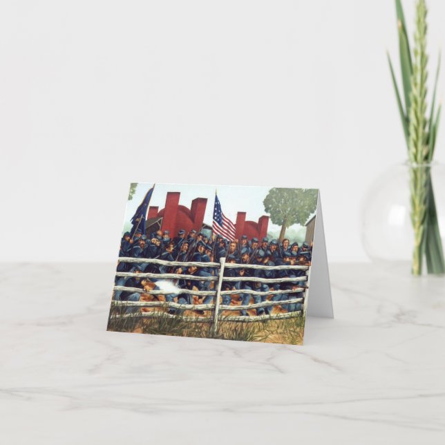 Cartão Gettysburg, Battle at the Brickyard Note Card 3 (Frente)