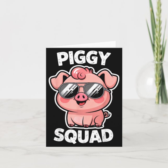 Cartão Ggy Squad G Wearing Sungles As Animal Funny Farmer (Frente)