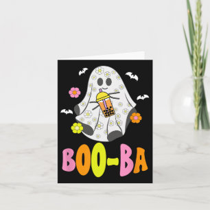 Cartão Ghost Bonito Boo Boba Addicto Bolha Leite T