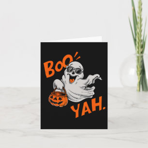 Cartão Ghost Boo Yah Dia de as Bruxas engraçado Shirt Spo