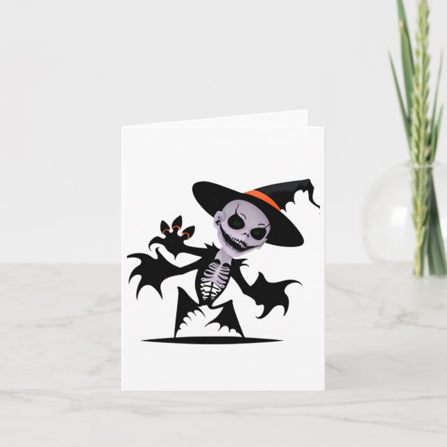 Cartão Ghost Devil In Halloween Sticker (Frente)