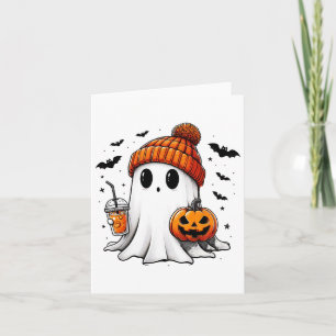 Cartão Ghost Ghost Coffee Halloween Ghost Ice Cof