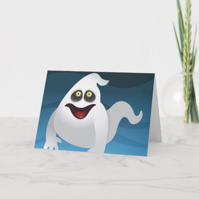 cartão Ghost Halloween (Frente)
