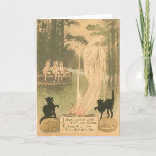 Cartão Ghost Jack O Lantern Black Cat Elves